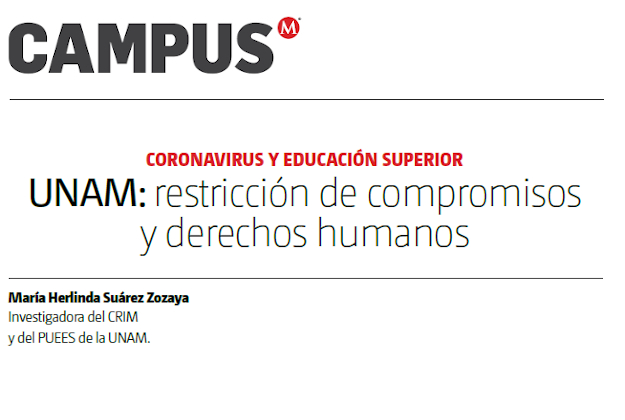 Coronavirus y educación superior. UNAM: restricción de compromisos y derechos humanos [300]